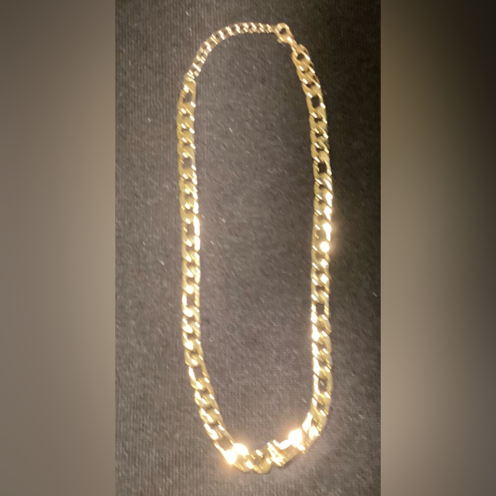 Faux Gold Link Chain Necklace Adjustable